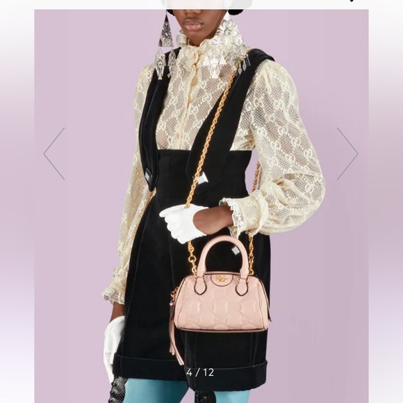 Gucci GG matelassé mini bag in pink leather - Picture 2 of 15